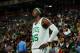 BOSTON, MA - OCTOBER 7: Gerald Wallace #45 of the Boston Celtics stands on the court against the Toronto Raptors on October 7, 2013 at the TD Garden in Boston, Massachusetts. NOTE TO USER: User expressly acknowledges and agrees that, by downloading and or using this photograph, User is consenting to the terms and conditions of the Getty Images License Agreement. Mandatory Copyright Notice: Copyright 2013 NBAE (Photo by Brian Babineau/NBAE via Getty Images)
