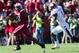South Carolina running back Mike Davis went over 1,000 yards rushing for the season Saturday against Mississippi State.