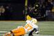 Nov 2, 2013; Columbia, MO, USA; Missouri Tigers wide receiver L'Damian Washington (2) is tackled by Tennessee Volunteers defensive back Justin Coleman (27) during the first half of the game at Faurot Field. Mandatory Credit: Denny Medley-USA TODAY Sports