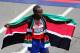 NEW YORK, NY - NOVEMBER 03: Geoffrey Mutai of Kenya celebrates after he won the 2013 ING New York City Marathon on November 3, 2013 in New York City. (Photo by Elsa/Getty Images)