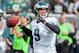 Nov 3, 2013; Oakland, CA, USA; Philadelphia Eagles quarterback Nick Foles (9) throws a pass during warmups before the game against the Oakland Raiders at O.co Coliseum. Mandatory Credit: Ed Szczepanski-USA TODAY Sports