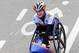 NEW YORK, NY - NOVEMBER 03: Tatyana McFadden of the United States crosses the fininsh line first in the Womens Wheelchair division during the 2013 ING New York City Marathon on November 3, 2013 in New York City. (Photo by Elsa/Getty Images)