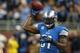 DETROIT, MI - OCTOBER 27: Calvin Johnson #81 of the Detroit Lions warms up prior to the start of the game against the Dallas Cowboys at Ford Field on October 27, 2013 in Detroit, Michigan. (Photo by Leon Halip/Getty Images)