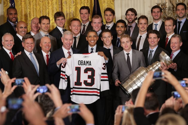 Stanley Cup Champion Chicago Blackhawks Visit President Obama at the White House