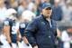 Nov 2, 2013; University Park, PA, USA; Penn State Nittany Lions head coach Bill O'Brien walks on the field prior to the game against the Illinois Fighting Illini at Beaver Stadium. Mandatory Credit: Matthew O'Haren-USA TODAY Sports