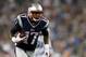 Sep 12, 2013; Foxborough, MA, USA; New England Patriots wide receiver Aaron Dobson (17) runs into the end zone for a touchdown during the first quarter against the New York Jets at Gillette Stadium. Mandatory Credit: Greg M. Cooper-USA TODAY Sports
