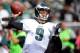 OAKLAND, CA - NOVEMBER 03: Nick Foles #9 of the Philadelphia Eagles warms up during pre-game warm ups prior to playing the Oakland Raiders at O.co Coliseum on November 3, 2013 in Oakland, California. (Photo by Thearon W. Henderson/Getty Images)