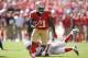 SAN FRANCISCO, CA - OCTOBER 13: Frank Gore #21 of the San Francisco 49ers in action against the Arizona Cardinals at Candlestick Park on October 13, 2013 in San Francisco, California. (Photo by Ezra Shaw/Getty Images)