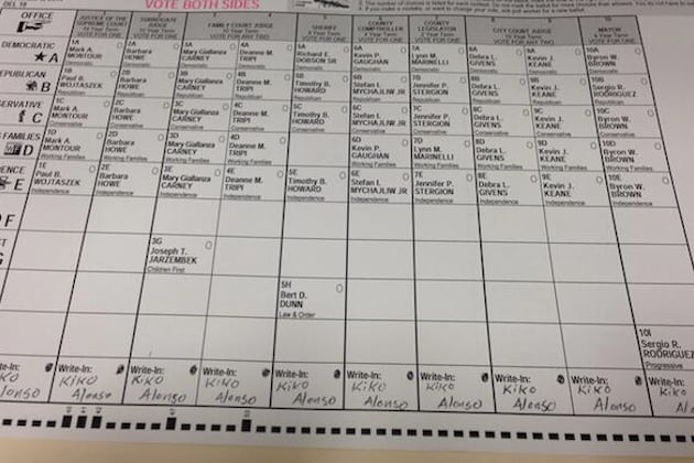PHOTO: Bills Fan Votes for Kiko Alonso to Win Every Public Office