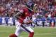 Nov 3, 2013; Houston, TX, USA; Houston Texans wide receiver Andre Johnson (80) makes a touchdown reception during the first quarter against the Indianapolis Colts at Reliant Stadium. Mandatory Credit: Troy Taormina-USA TODAY Sports
