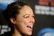 Feb 23, 2013; Anaheim, CA, USA; Ronda Rousey attends the post fight press conference at the Honda Center. Rousey defeated Liz Carmouche in their bantamweight title bout. Mandatory Credit: Jayne Kamin-Oncea-USA TODAY Sports