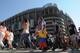 MADRID, SPAIN - SEPTEMBER 01: Real Madrid fans arrive at their Santiago Bernabeu stadium before the La Liga match between Real Madrid and Athletic Club de Bilbao at estadio Bernabeu on September 1, 2013 in Madrid, Spain. (Photo by Denis Doyle/Getty Images)