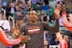 Nov 2, 2013; Salt Lake City, UT, USA; Houston Rockets center Dwight Howard (12) is introduced prior to a game against the Utah Jazz at EnergySolutions Arena. Mandatory Credit: Russ Isabella-USA TODAY Sports