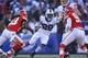 ORCHARD PARK, NY - NOVEMBER 3: C.J. Spiller #28 of the Buffalo Bills runs with the ball during NFL game action against the Kansas City Chiefs at Ralph Wilson Stadium on November 3, 2013 in Orchard Park, New York. (Photo by Tom Szczerbowski/Getty Images)