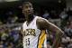 Nov 6, 2013; Indianapolis, IN, USA; Indiana Pacers center Roy Hibbert (55) during the game against the Chicago Bulls at Bankers Life Fieldhouse. The Pacers won 97-80. Mandatory Credit: Pat Lovell-USA TODAY Sports
