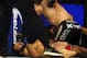 Nov 6, 2013; Fort Campbell, KY, USA; Tim Kennedy (red gloves) fights Rafael Natal (blue gloves) in the middleweight bout during UFC Fight for the Troops at Fort Campbell. Mandatory Credit: Joshua Lindsey-USA TODAY Sports