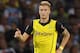 NAPLES, ITALY - SEPTEMBER 18: Marco Reus of Borussia Dortmund in action during the Uefa Champions League Group F match between Napoli and Borussia Dortmund at Stadio San Paolo on September 18, 2013 in Naples, Italy. (Photo by Paolo Bruno/Getty Images)