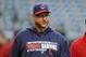 Oct 2, 2013; Cleveland, OH, USA; Cleveland Indians manager Terry Francona during batting practice before the American League wild card playoff game against the Tampa Bay Rays at Progressive Field. Mandatory Credit: David Richard-USA TODAY Sports