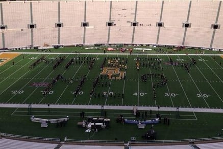 Photo: Baylor Band Helps with Marriage Proposal Before Oklahoma Game