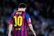 BARCELONA, SPAIN - NOVEMBER 01: Lionel Messi of FC Barcelona looks down during the La Liga match between FC Barcelona and RCD Espanyol at Camp Nou on November 1, 2013 in Barcelona, Spain. (Photo by David Ramos/Getty Images)