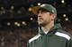 GREEN BAY, WI - NOVEMBER 04: Aaron Rodgers #12 of the Green Bay Packers returns to the field after a colar bone injury which occurred in the first half of the game against the Chicago Bears during the game at Lambeau Field on November 04, 2013 in Green Bay, Wisconsin. (Photo by Mike McGinnis/Getty Images)