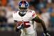 CHARLOTTE, NC - SEPTEMBER 20: Andre Brown #35 of the New York Giants during their game at Bank of America Stadium on September 20, 2012 in Charlotte, North Carolina. (Photo by Streeter Lecka/Getty Images)