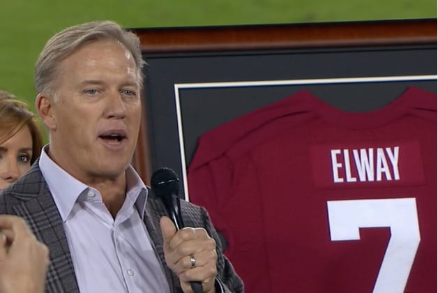Stanford Retires John Elway's Jersey at Halftime vs. Oregon