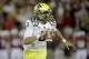 PALO ALTO, CA - NOVEMBER 07: Quarterback Marcus Mariota #8 of the Oregon Ducks looks to pass in the first half against the Stanford Cardinal at Stanford Stadium on November 7, 2013 in Palo Alto, California. (Photo by Ezra Shaw/Getty Images)