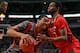 CHICAGO, IL - APRIL 03: Jabari Parker #22 of the West drives against Andrew Wiggins #22 of the East during the 2013 McDonald's All American game at United Center on April 3, 2013 in Chicago, Illinois. (Photo by Jonathan Daniel/Getty Images)