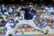 LOS ANGELES, CA - AUGUST 09: David Price #14 of the Tampa Bay Rays throws a pitch against the Los Angeles Dodgers at Dodger Stadium on August 9, 2013 in Los Angeles, California. (Photo by Stephen Dunn/Getty Images)