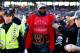 BOSTON, MA - NOVEMBER 02: David Ortiz #34 of the Boston Red Sox walks to his float while wearing a wrestling belt during the World Series victory parade at Fenway Park on November 2, 2013 in Boston, Massachusetts. (Photo by Jared Wickerham/Getty Images)