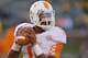 COLUMBIA, MO - NOVEMBER 2: Joshua Dobbs #11 of the Tennessee Volunteers warms up before the game against the Missouri Tigers on November 2, 2013 at Faurot Field/Memorial Stadium in Columbia, Missouri. (Photo by Kyle Rivas/Getty Images)