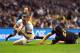 LONDON, ENGLAND - NOVEMBER 09: Chris Ashton of England beats the tackle of Santiago Cordero of Argentina to score a try during the QBE International match between England and Argentina at Twickenham Stadium on November 9, 2013 in London, England. (Photo by Shaun Botterill/Getty Images)