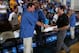 Nov 23, 2011; Lahaina, HI, USA; Kansas Jayhawks coach Bill Self (left) and Duke Blue Devils coach Mike Krzyzewski (right) shake hands before the championship game of the EA Sports Maui Invitational at the Lahaina Civic Center. Mandatory Credit: Brian Spurlock-USA TODAY Sports