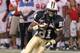 December 21, 2012; St. Petersburg, FL, USA; UCF Knights wide receiver Breshad Perriman (81) runs with the ball against the Ball State Cardinals during the first quarter of the St. Petersburg Beef 'O' Brady's Bowl at Tropicana Field. Mandatory Credit: Kim Klement-USA TODAY Sports