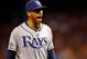 BOSTON, MA - OCTOBER 05: David Price #14 of the Tampa Bay Rays reacts against the Boston Red Sox during Game Two of the American League Division Series at Fenway Park on October 5, 2013 in Boston, Massachusetts. (Photo by Jared Wickerham/Getty Images)