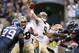 SEATTLE - OCTOBER 14: Quarterback Drew Brees #9 of the New Orleans Saints passes against the Seattle Seahawks at Qwest Field on October 14, 2007 in Seattle, Washington. (Photo by Otto Greule Jr/Getty Images)