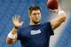 FOXBORO, MA - AUGUST 29: Tim Tebow #5 of the New England Patriots warms up prior to the preseason game against the New York Giants at Gillette Stadium on August 29, 2013 in Foxboro, Massachusetts. (Photo by Jared Wickerham/Getty Images)