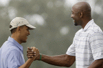 Alonzo Mourning and Obama Play Round of Golf 