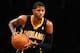 NEW YORK, NY - NOVEMBER 09: Paul George #24 of the Indiana Pacers looks to pass during the second half against the Brooklyn Nets at Barclays Center on November 9, 2013 in the Brooklyn borough of New York City. The Pacers defeat the Nets 96-91. NOTE TO USER: User expressly acknowledges and agrees that, by downloading and/or using this photograph, user is consenting to the terms and conditions of the Getty Images License Agreement. (Photo by Maddie Meyer/Getty Images)