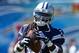 Sep 29, 2013; San Diego, CA, USA; Dallas Cowboys wide receiver Dwayne Harris (17) before the game against the San Diego Chargers at Qualcomm Stadium. Mandatory Credit: Robert Hanashiro-USA TODAY Sports