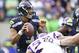 SEATTLE, WA - NOVEMBER 04: Russell Wilson #3 of the Seattle Seahawks looks to pass the ball during play against the Minnesota Vikings at CenturyLink Field on November 4, 2012 in Seattle, Washington. (Photo by Stephen Brashear/Getty Images)