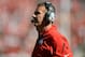 BERKELEY, CA - SEPTEMBER 14: Head Coach Urban Meyer of the Ohio State Buckeyes looks on during the first quarter against the California Golden Bears at California Memorial Stadium on September 14, 2013 in Berkeley, California. (Photo by Thearon W. Henderson/Getty Images)