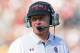Nov 2, 2013; Columbia, SC, USA; South Carolina Gamecocks head coach Steve Spurrier looks on during the fourth quarter against the Mississippi State Bulldogs at Williams-Brice Stadium. The Gamecocks defeated the Bulldogs 34-16. Mandatory Credit: Jeremy Brevard-USA TODAY Sports
