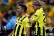 LONDON, ENGLAND - MAY 25: Ilkay Gundogan of Borussia Dortmund (L) celebrates with team-mate Marcel Schmelzer after scoring a goal from the penalty spot during the UEFA Champions League final match between Borussia Dortmund and FC Bayern Muenchen at Wembley Stadium on May 25, 2013 in London, United Kingdom. (Photo by Alex Grimm/Getty Images)
