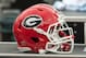 Nov 2, 2013; Jacksonville, FL, USA; A Georgia Bulldogs helmet sits on the sideline during the first half of the game against the Florida Gators at EverBank Field. Mandatory Credit: Rob Foldy-USA TODAY Sports