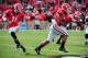 ATHENS, GA - NOVEMBER 9: Aaron Murray #11 of the Georgia Bulldogs hands off to Todd Gurley #3 against the Appalachian State Mountaineers at Sanford Stadium on November 9, 2013 in Athens, Georgia. (Photo by Scott Cunningham/Getty Images)