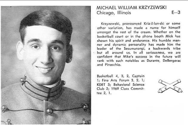 Yearbook Photo of Young Mike Krzyzewski at West Point Has Surfaced