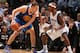 Dante Cunningham defends David Lee in a Western Conference matchup.