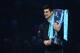 LONDON, ENGLAND - NOVEMBER 11: Novak Djokovic of Serbia holds the trophy after his men's singles final match against Rafael Nadal of Spain during day eight of the Barclays ATP World Tour Finals at O2 Arena on November 11, 2013 in London, England. (Photo by Julian Finney/Getty Images)